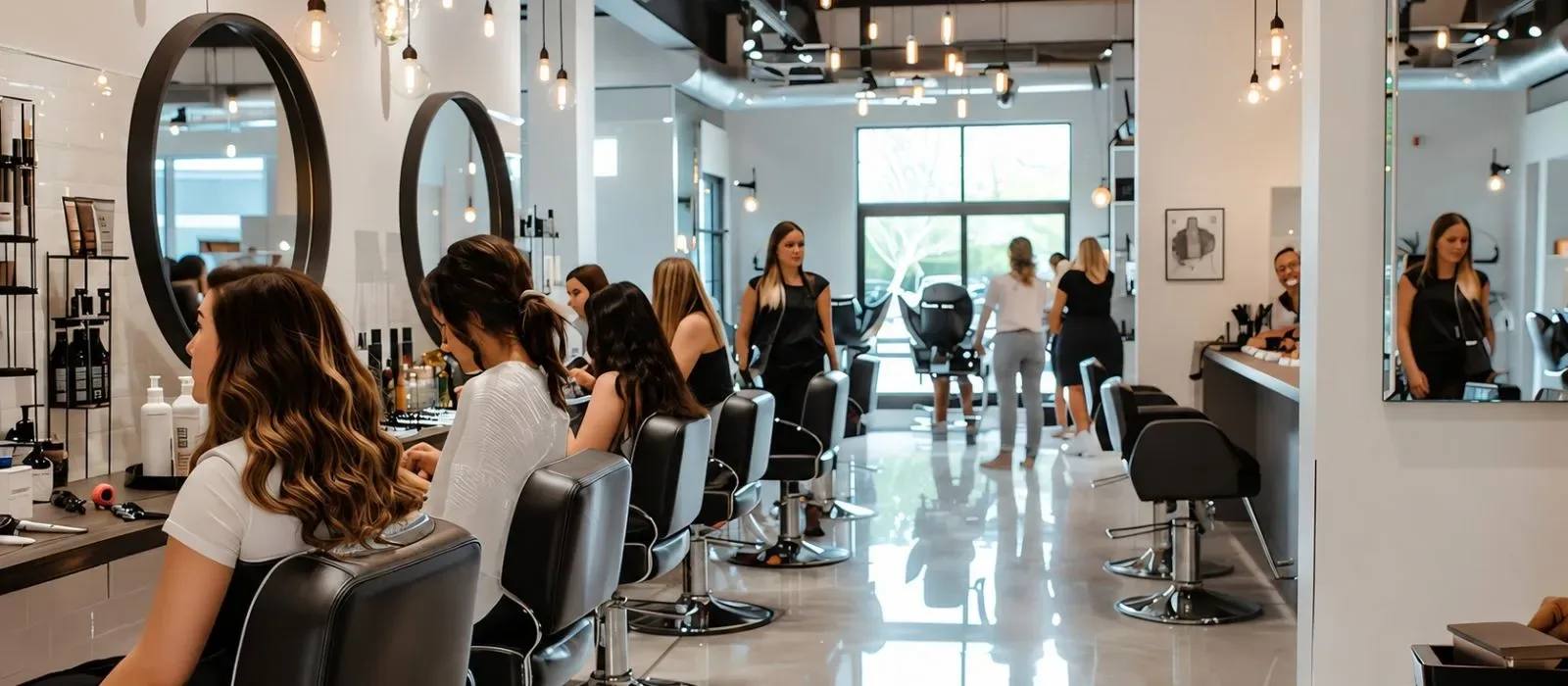 Une équipe au travail dans un salon équipé par Projexo