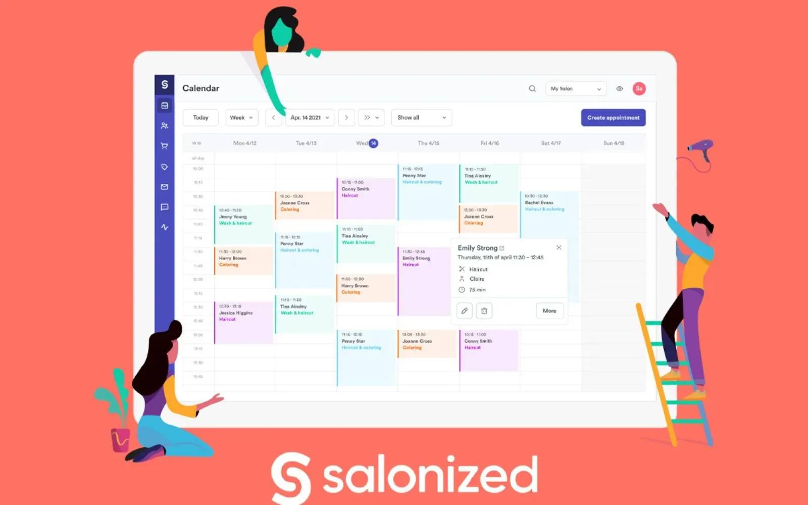 The Salonized interface or diary
