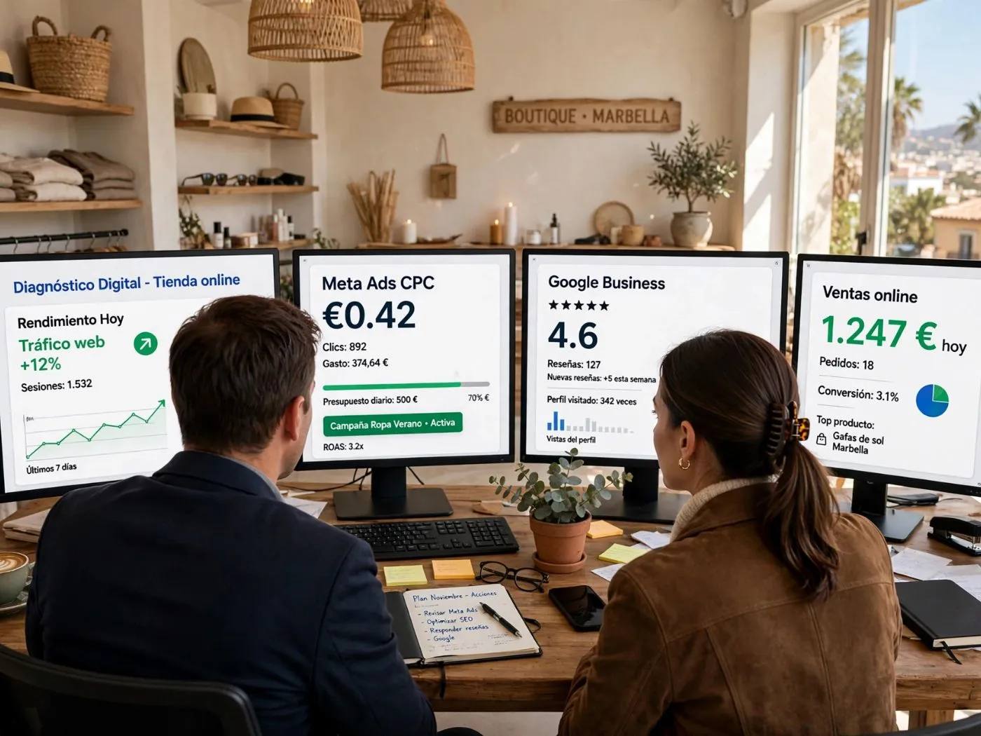 An on-site Projexo diagnosis with the business owner