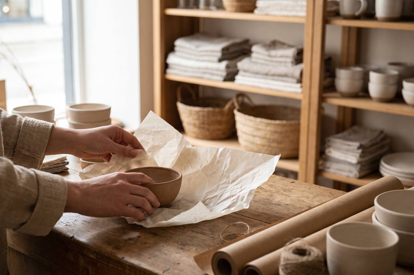 El trabajo diario en un concept store y artesanía
